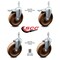 Service Caster 6 Inch High Temp Phenolic Swivel 10mm Stem Caster Total Lock Brake SCC, 2PK SCC-TSTTL20S615-PHRHT-M1015-2-S-2 - alternate 2
